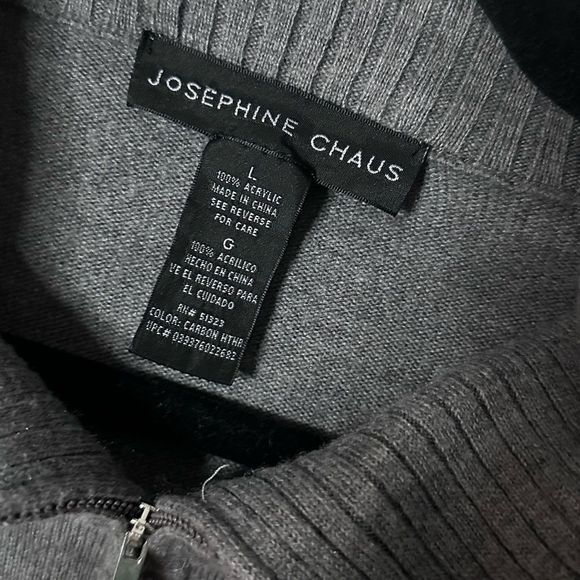 Cardigan Zipper Size L Gray White - Picture 4 of 6